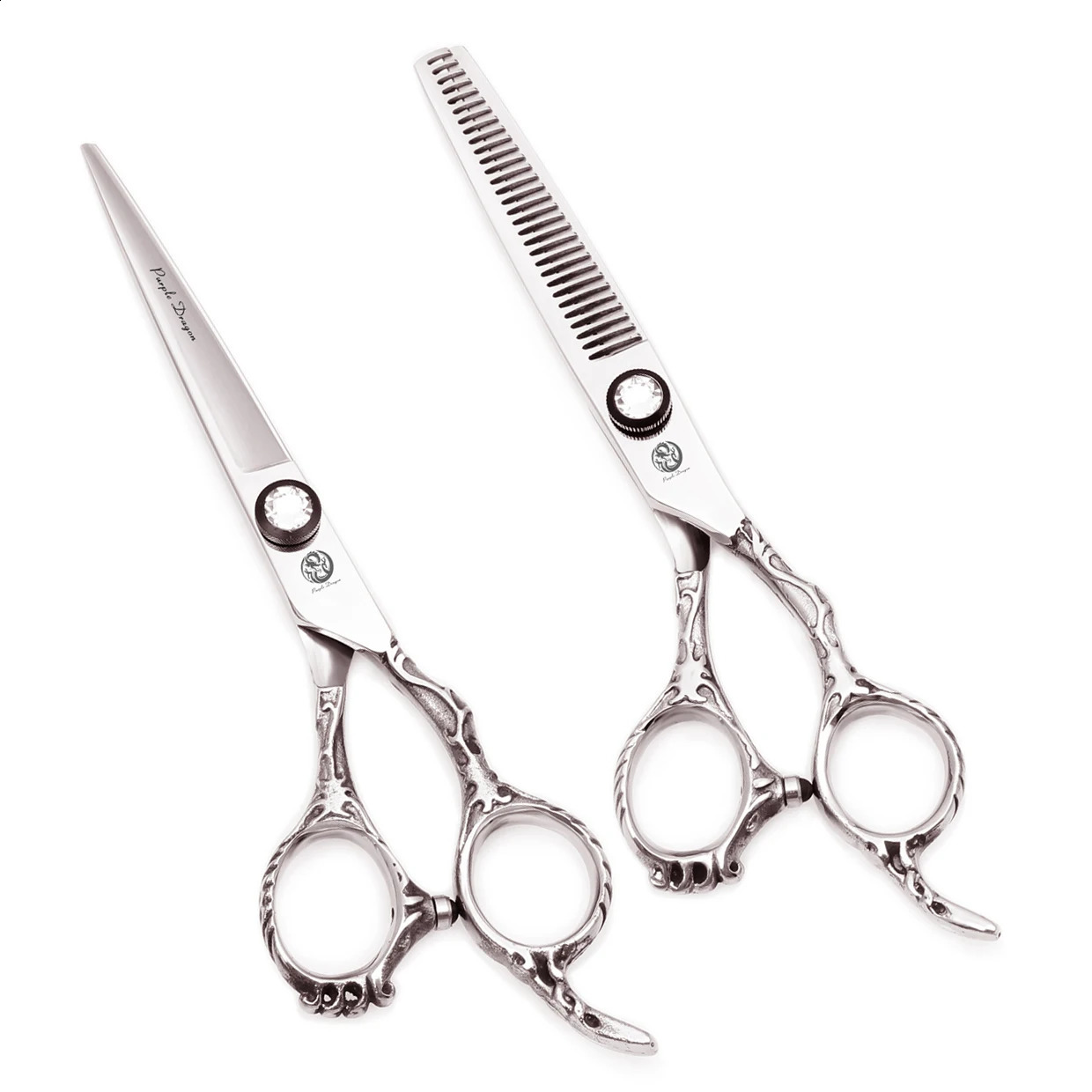 Professional Hairdressing Scissors Purple Dragon 6 Japan 440C Hair Cutting Shears Set Thinning Shears Salon Beauty Shears Z9008 250424