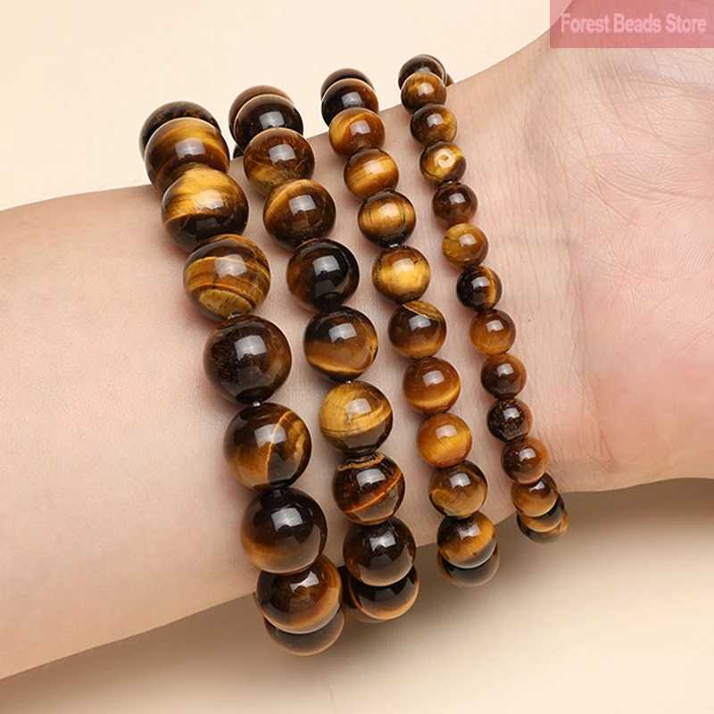High Quality Yellow Tiger Eye Stone Bracelet Natural Stone Handmade Fine Bangles Handmade Healing Reiki Yoga Jewelry 6/8/10/12mm J251125