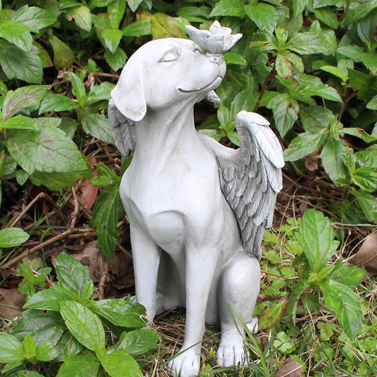 1PC Angel Dog Cat Memorial Statue, Pet Memorial Stone Memorial Gifts, Dog Passing Away Bereavement Gifts