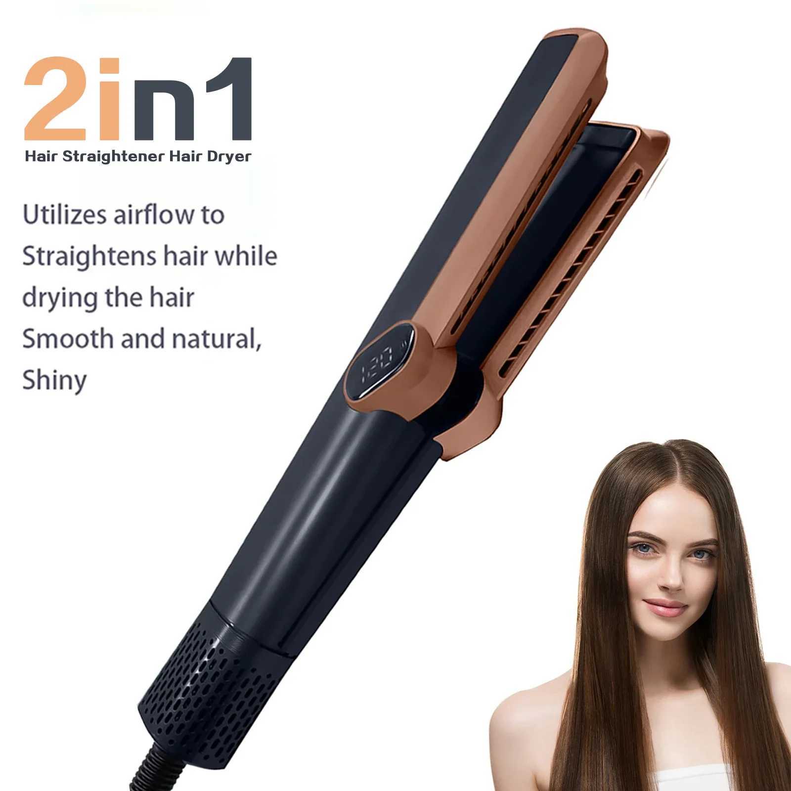 New Arrival 2-in-1 Curling Straightener 106000 RPM Dry Air Negative Ion Portable Wet Dry Straightener Z250425