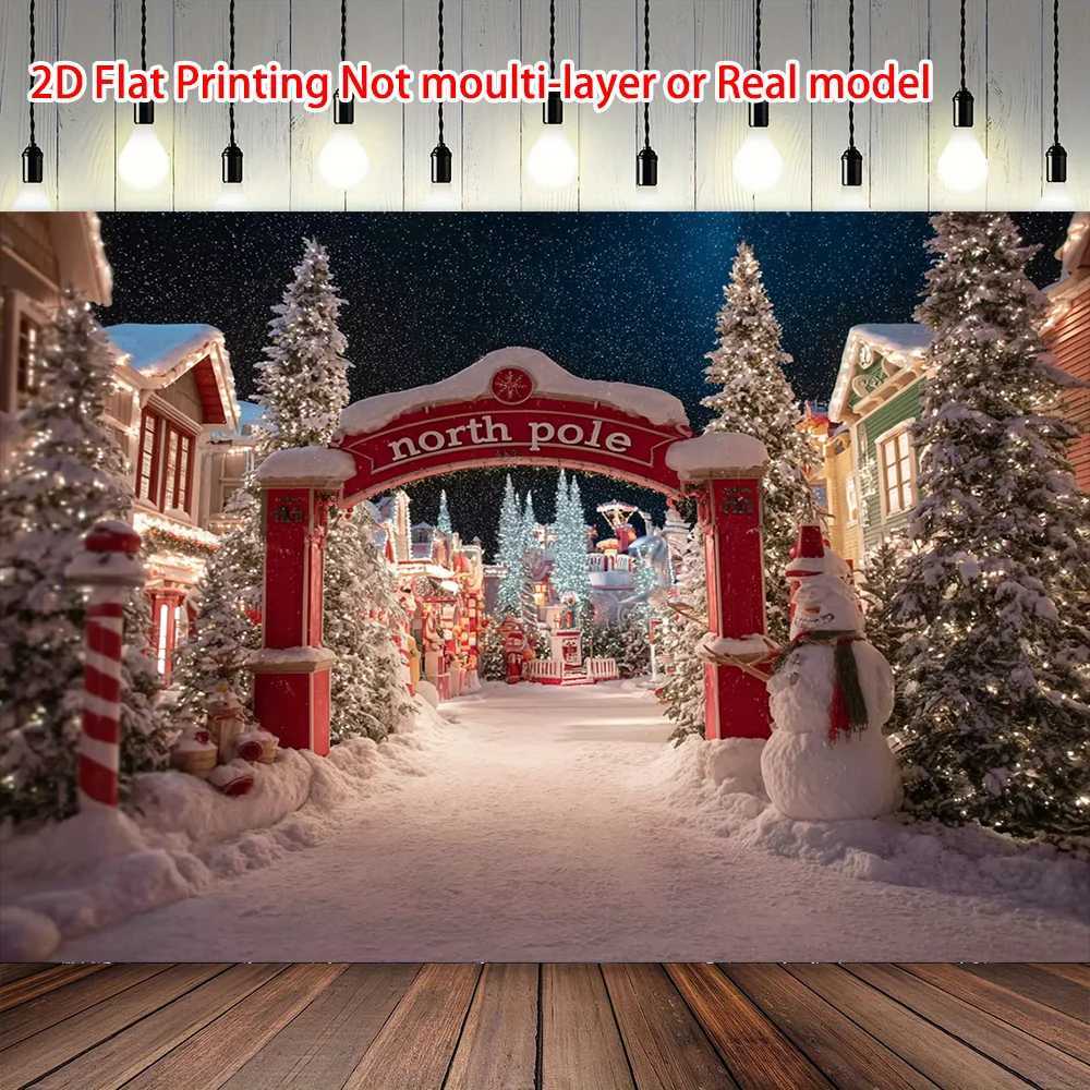 VIKAMA Arctic Village Christmas Tapestry Snowman Living Room Background Wall Festival Party Room DecorationM251125