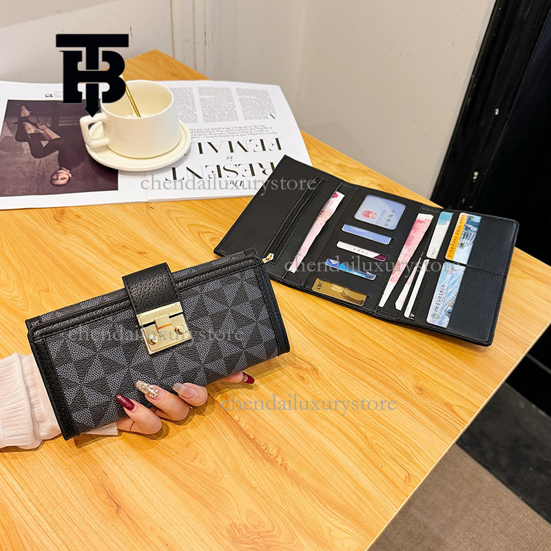 TB BHULAMTE Designer Luxury New Women's Wallet Classic Short Multi Card Slot Clip Versatile Vintage Metal Buckle Long Folding Handbag Coin Bag