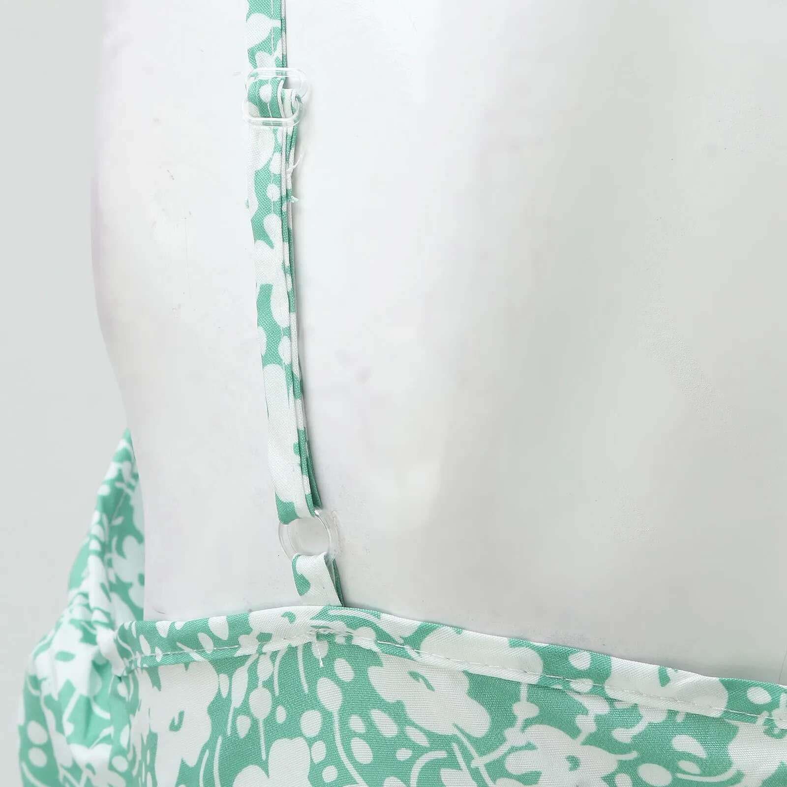 Dongdumaoyi Summer Spaghetti Strap Floral Print Dress Women Sleeveless Boho Slit Bandage Sling Outfits Party Sundress Vestidos