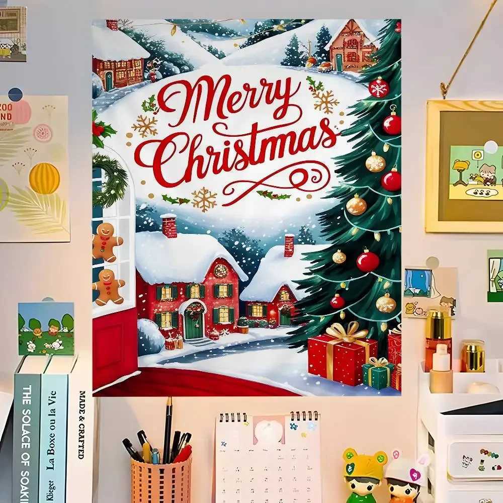 Merry Christmas Gift Hanging Bohemian Tapestry For Living Room Home Dorm Decor Japanese TapestryM251125