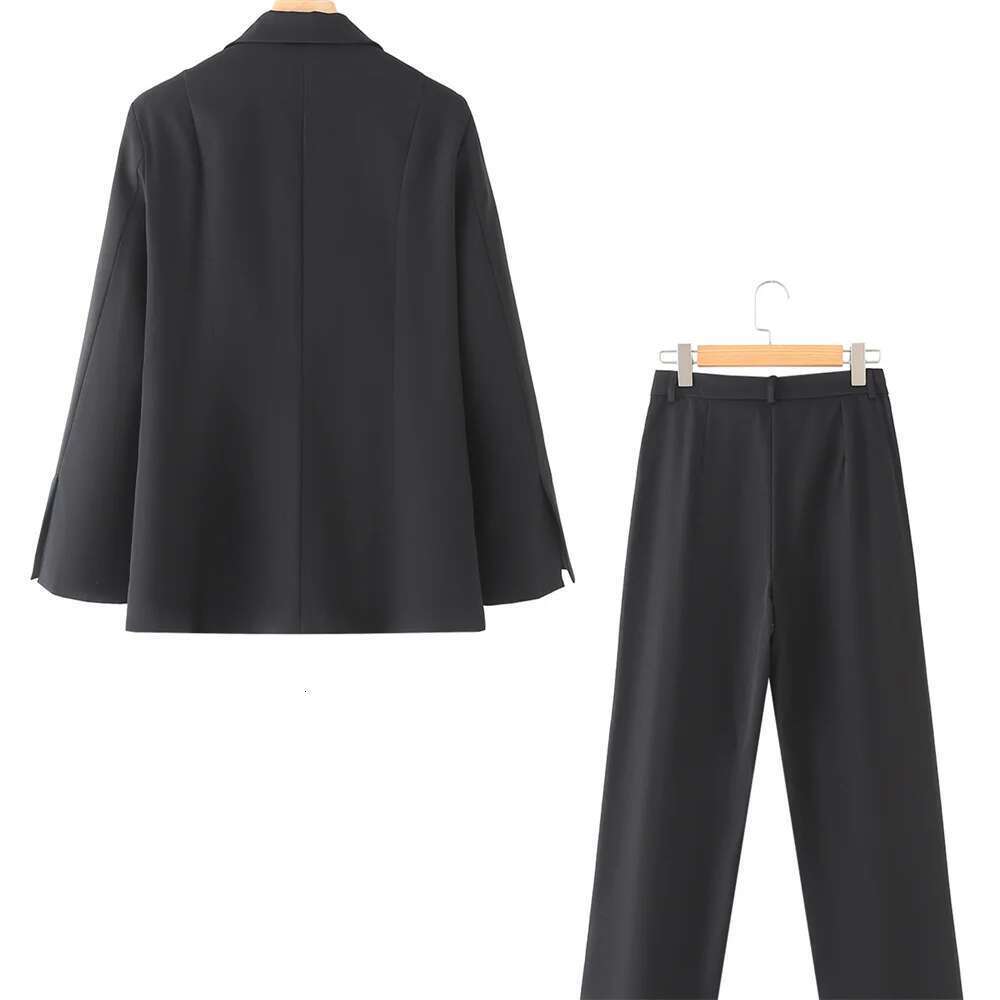 2024Zar * Spring/Summer New Women's Fashion Casual European American Style One Button Suit Coat And Pants Set
