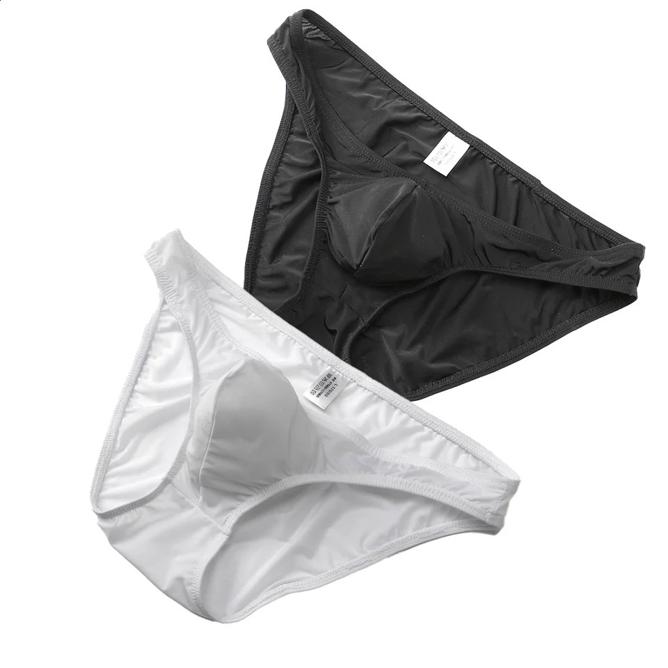 2 mens fashionable dresses bikini swimsuit ice silk relay breathable comfortable stretchable fast drying sexy thong underwear 250417