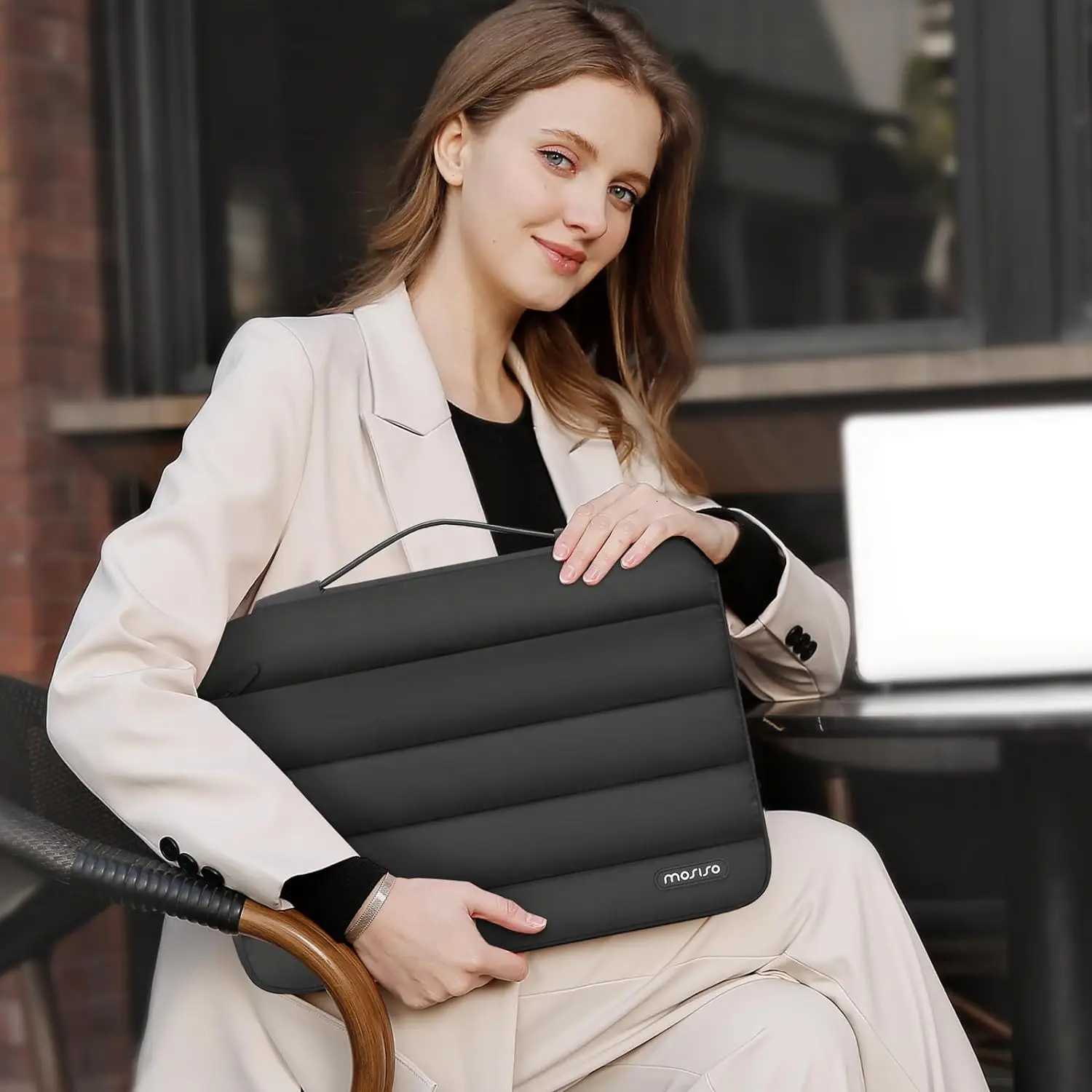 Laptop Sleeve 13 14 15 16 inch Notebook Pouch for MacBook HP Asus Dell Computer Briefcase Work Travel Handbag for Women MenT251125