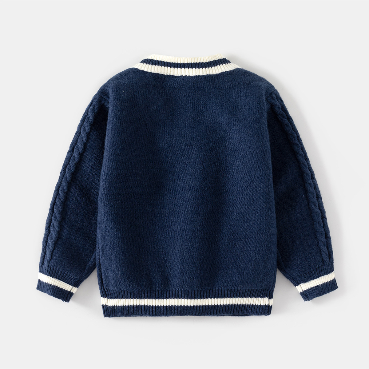 Pullover Kids Girls Sweaters Baby Boy Bear Patern Knitted Cardigan Autumn Winter Cotton Patchwork Top Children s Spring Coat Clothes 230906