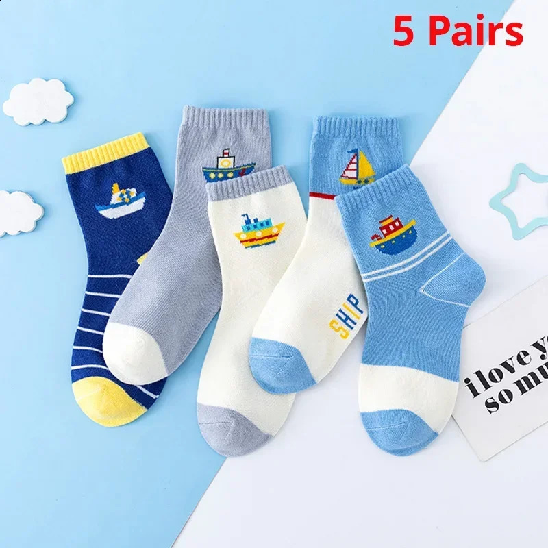 5 pairs of childrens socks cartoon spring autumn animal girl cute boy toddler 112 years old 250421