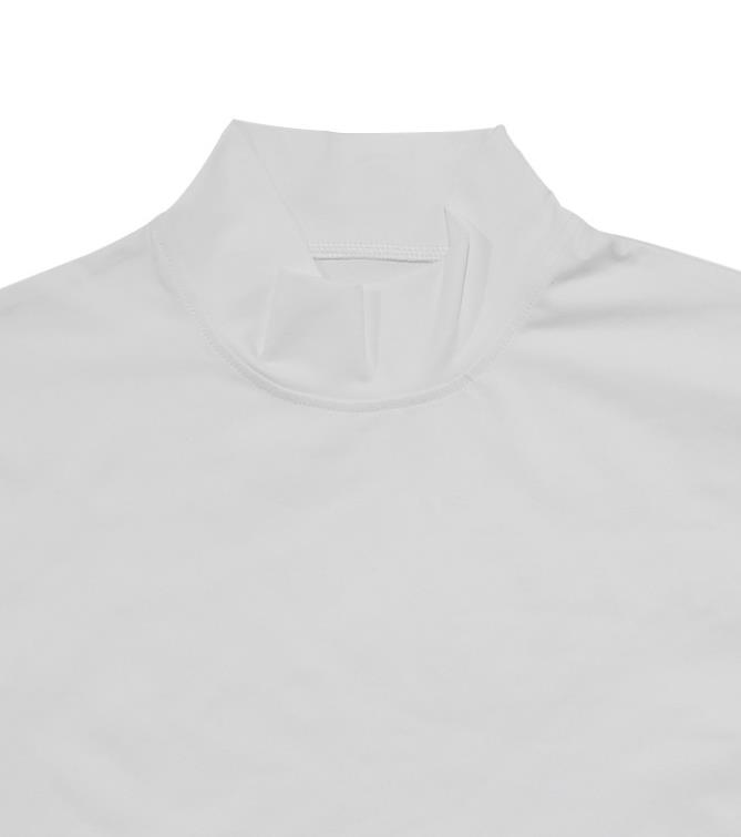 Solid color short-sleeved fashionable base shirt for men in summer 2025, tight high-neck T-shirt - view 6