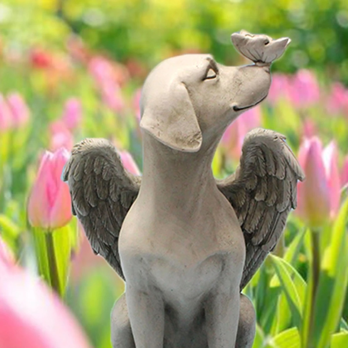 1PC Angel Dog Cat Memorial Statue, Pet Memorial Stone Memorial Gifts, Dog Passing Away Bereavement Gifts