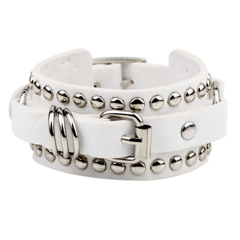 Classic Couple Punk Belt with Rivet Shape Korean Version Bracelet Fashionable and Trendy Jewelry