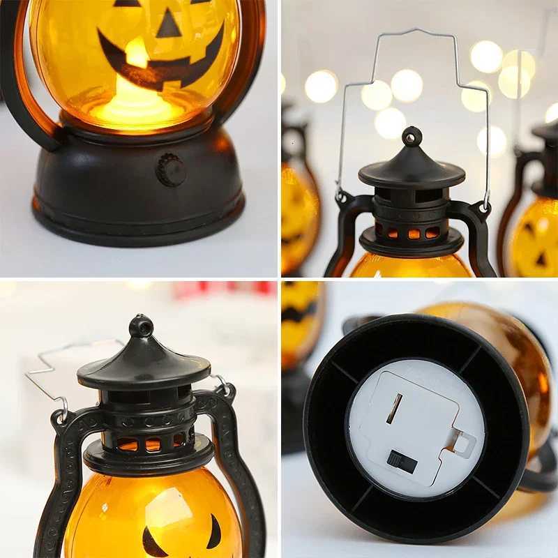 Pumpkin LED lantern flashlight retro kerosene lamp used for role-playing haunted house camping garden patio door home deM251125