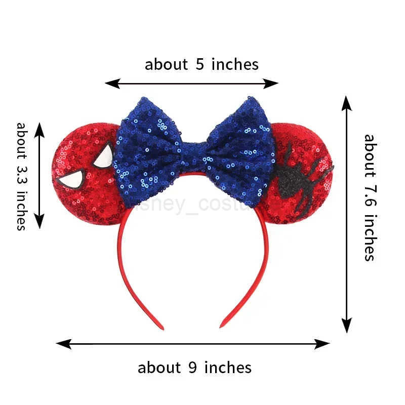 Disney Mickey Mouse Ears Marvel Spider Man Childrens Headbands Star Wars Hair Adult Female Avengers Hair Accessories X250425