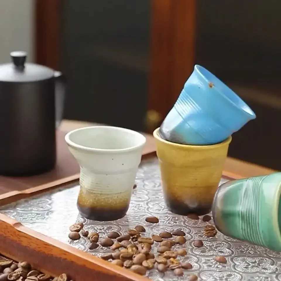 90ml INS Irregular Ceramic Mug Hand-pinch Coffee Cup Mugs Funny Glass Drinking Glasses Kawaii Cup Dessert Plate Mugs Coffee Cup Y251125