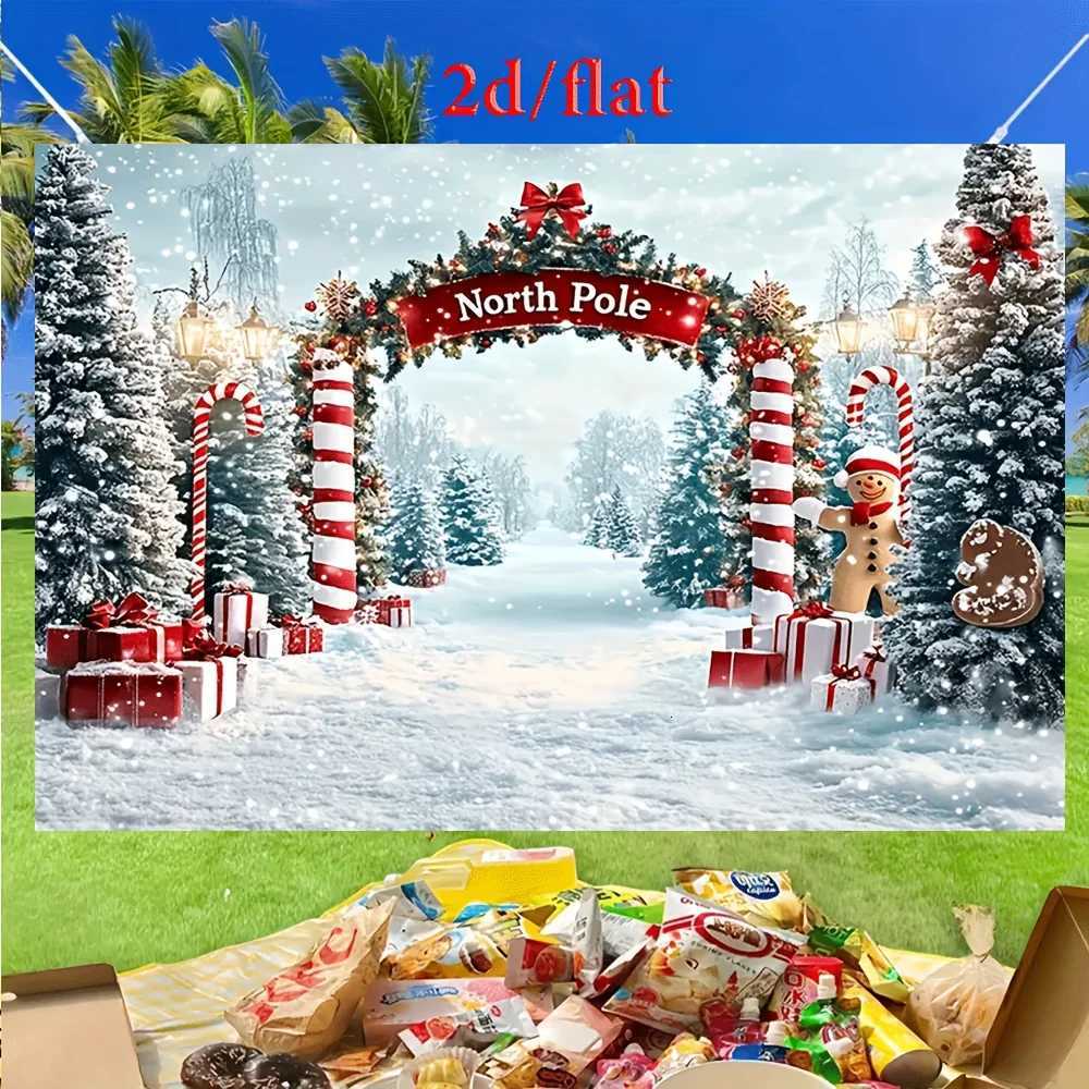VIKAMA Christmas Banner Party Decorations Winter Scene Holiday Background Suitable for Birthdays Festivals and CelebrationsM251125