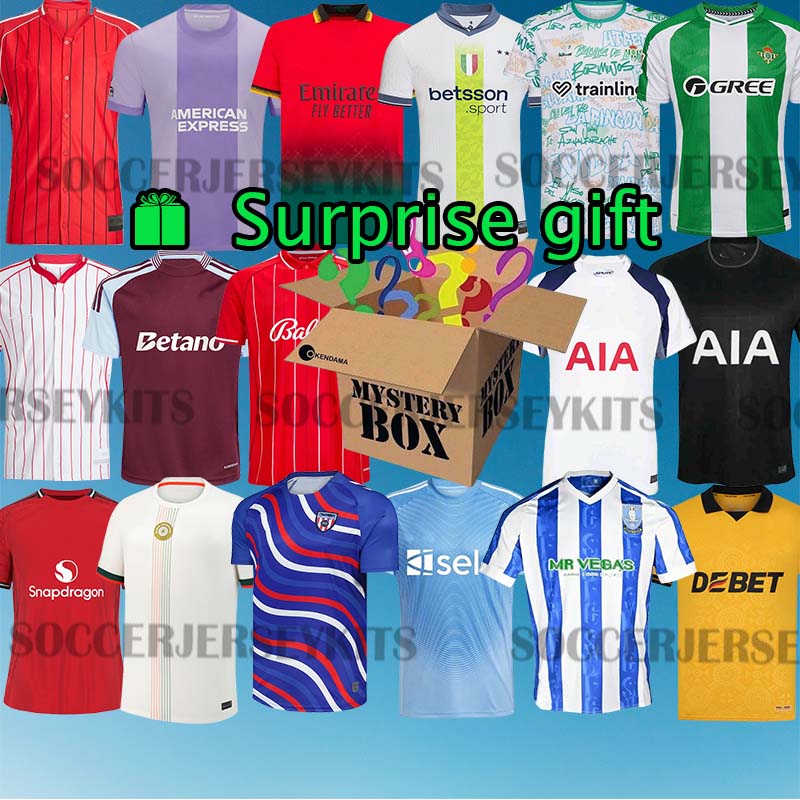 MYSTERY BOXES surprise Vest soccer jerseys Retro National Clubs teams Any pants blind box Gift Player football shirts hand-picked at random Men kids kits 25 26