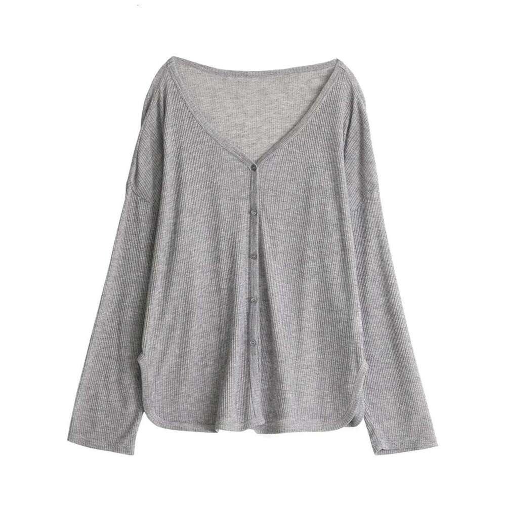 CHIC VEN Women's Cardigan New V-Neck Long Sleeved Shirt Female Jumpers Sun Protection Woman Top Spring Summer 2024