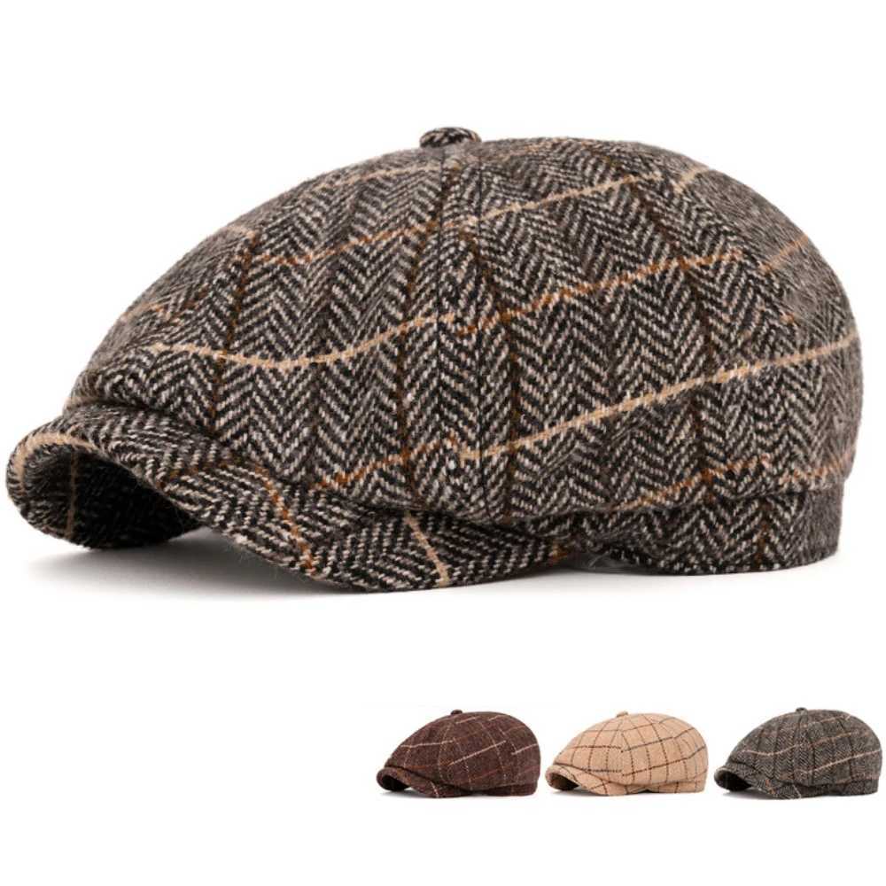 HT4972 Berets High Quality Men Women Autumn Winter Hat Artist Painter Wool Beret Hat Male Female Flat Cap Octagonal Beret Caps J251125