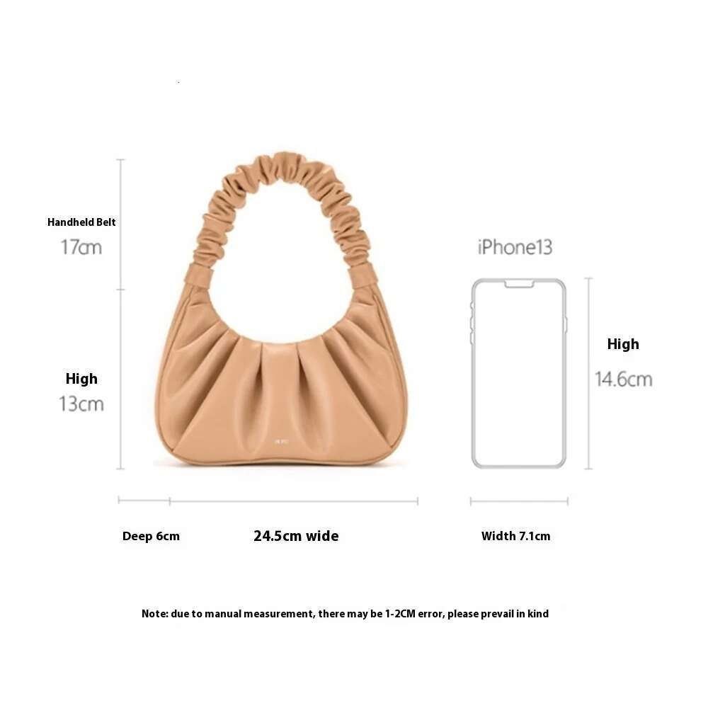 JW PEI Celebrity Inspired Pleated Underarm 2024 Trendy Foldable Commuter Shoulder Bag For Women Daily Use
