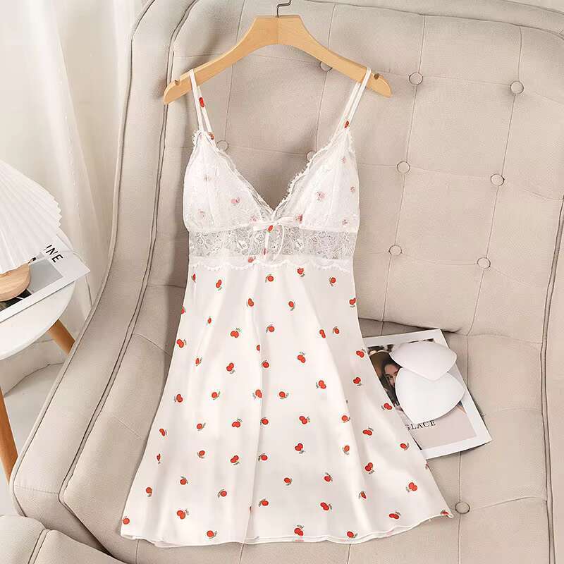 With Cheap Price Silk Satin Pama Set Sleepwear Sexy Pamas Saxy Night Dress