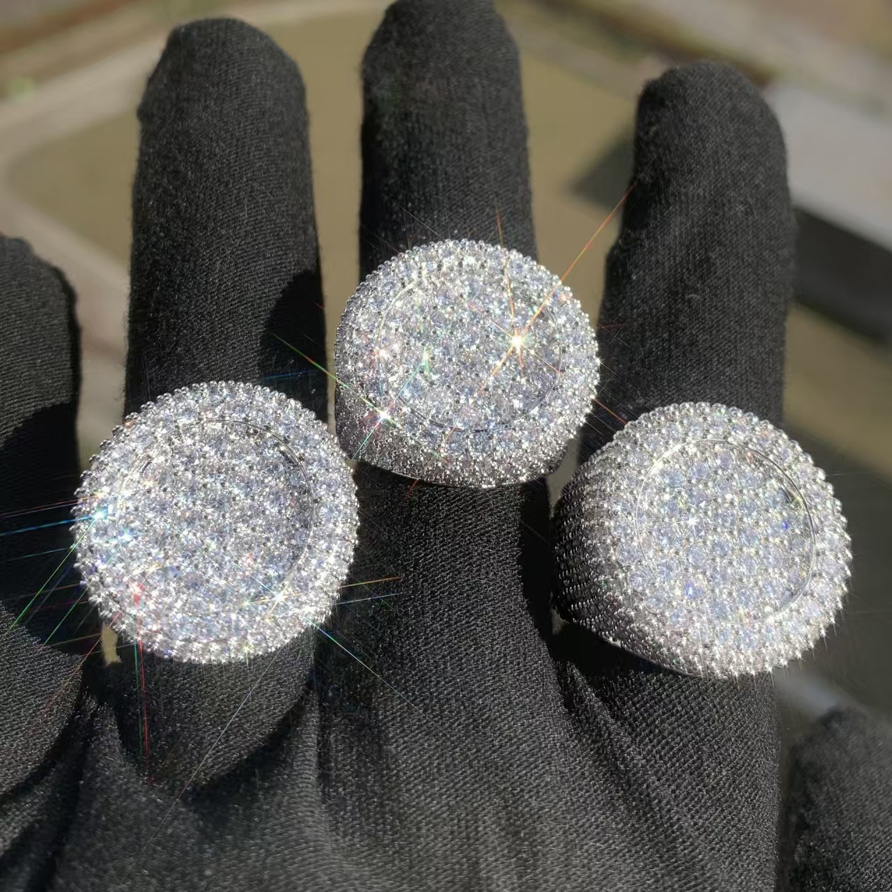 2025 New Design Buss Down GRA Certificates Religious 925 Sterling Silver VVS Moissanite Diamond Hip Hop Iced Out Allah Ring Men