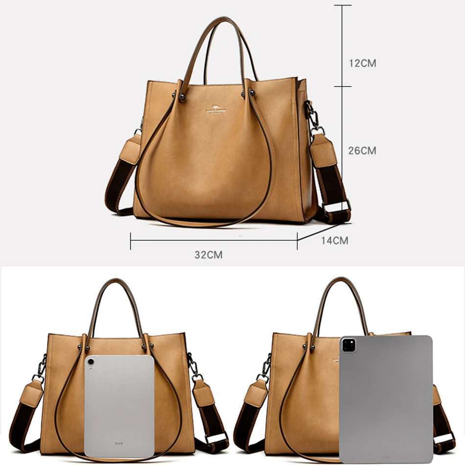 3 Layers High Quality Leather Ladies Handbags Purses Women Designer Shoulder Crossbody Bags Shopping Messenger Sac