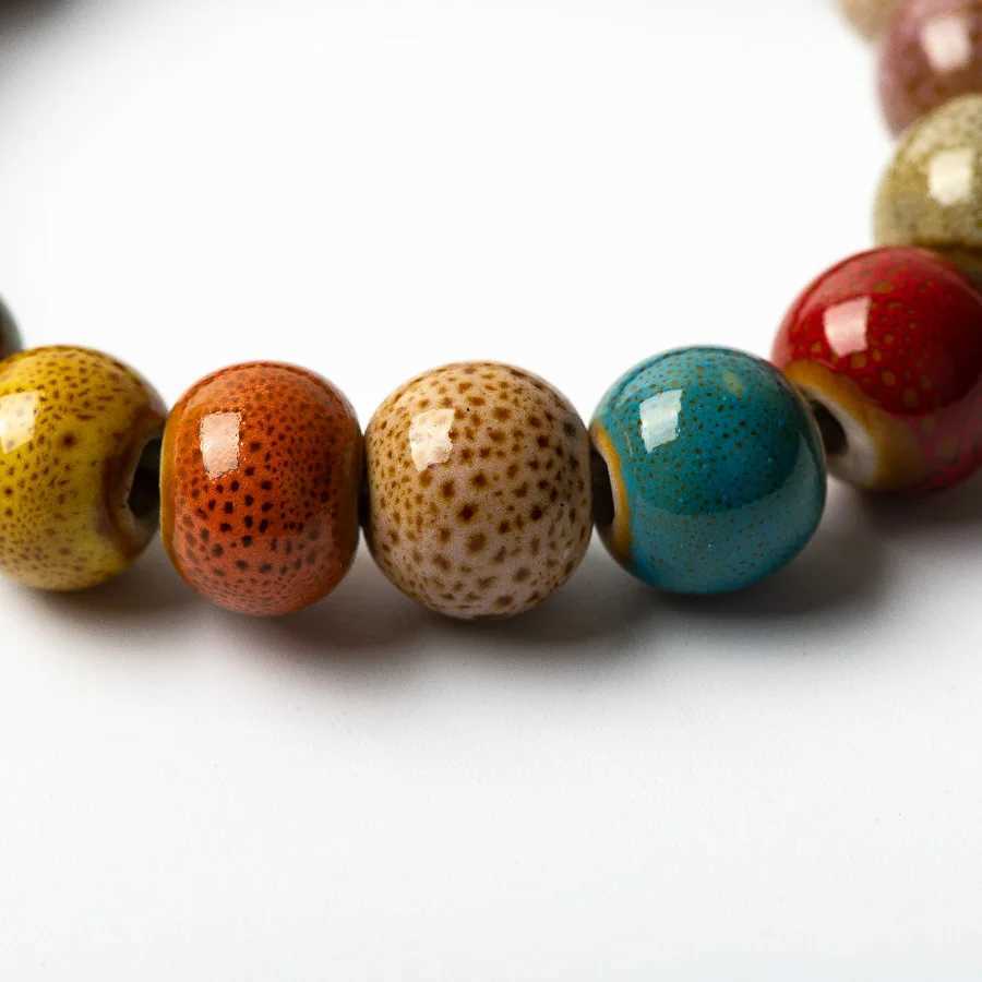 Colorful Ceramic beads bracelets hand made DIY Artware Retro bracelet Jewelery FY361 J251125