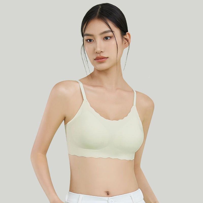GEXIFANG Small Breasts Push Up Bra Wire Free Adjusted Straps Tube Top No Traces Integrated Underwear