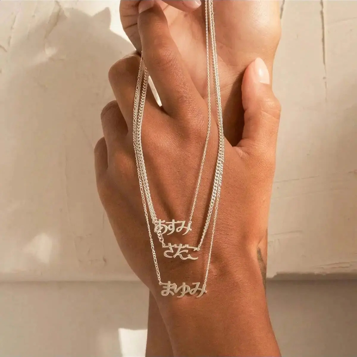 Custom Japanese Name Necklace For Women Men Personalized Japanese Kanji Name Necklace Japanese Hiragana Word Pendant Jewelry 250425