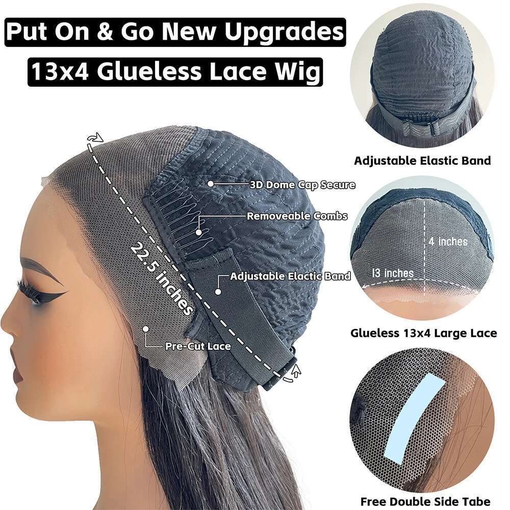 Latina Dark Brown Colored 13X4 Wigs For Black Women Glueless Bouncy Curly 4X4 Pre-Cut Lace Wig Human Hair Remy