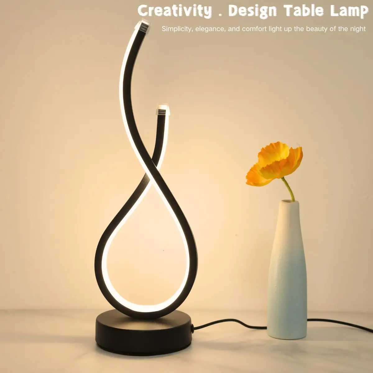 Nordic modern bedroom bedside lamp innovative European style desk lamp USB desk lamp tri color desk lamp bar atmosphere lampM251125