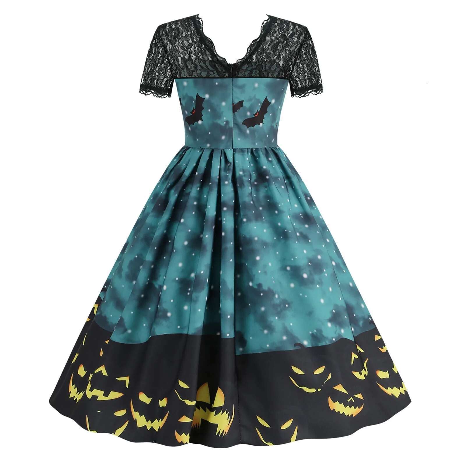Dongdumaoyi Fancy Magic Witch Halloween Costume Women Bat Ghost Gothic Black Dress Carnival Party Princess