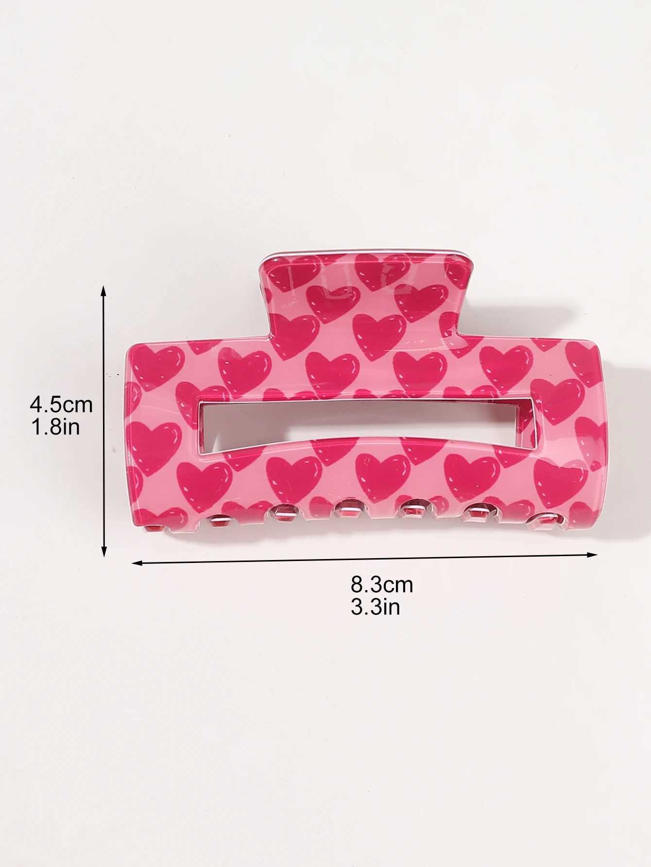Heart shaped hair clip for Valentines Day cute 3.3-inch claw clip anti slip clip for women and girls cute claw clip for Valentines DayT250425