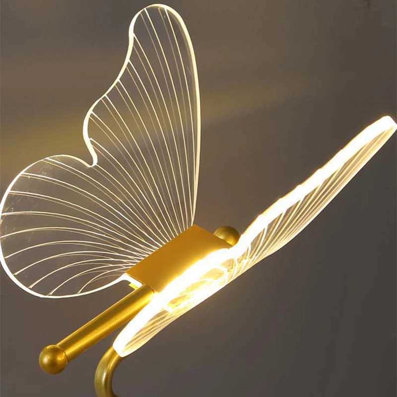 Nordic Butterfly Table Lamp USB Indoor Lighting Switch Button Home Decor Bedroom Bedside Living Room Dinner LED Desk Lamps C251125