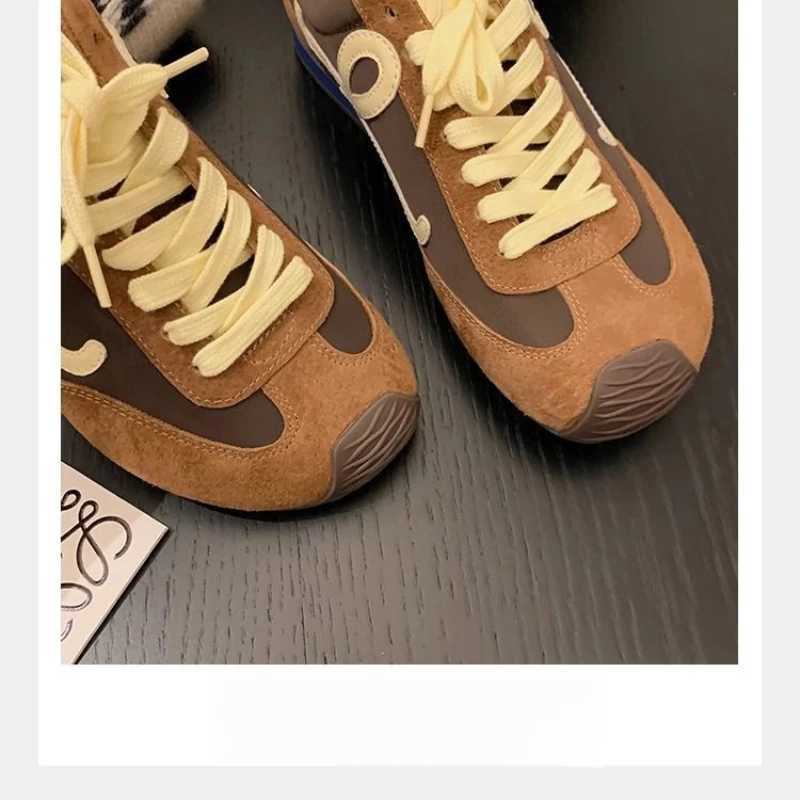 Flat bottomed German training shoes 2025 leather versatile new ugly cute Forrest Gump shoes retro inner high shoesC250425