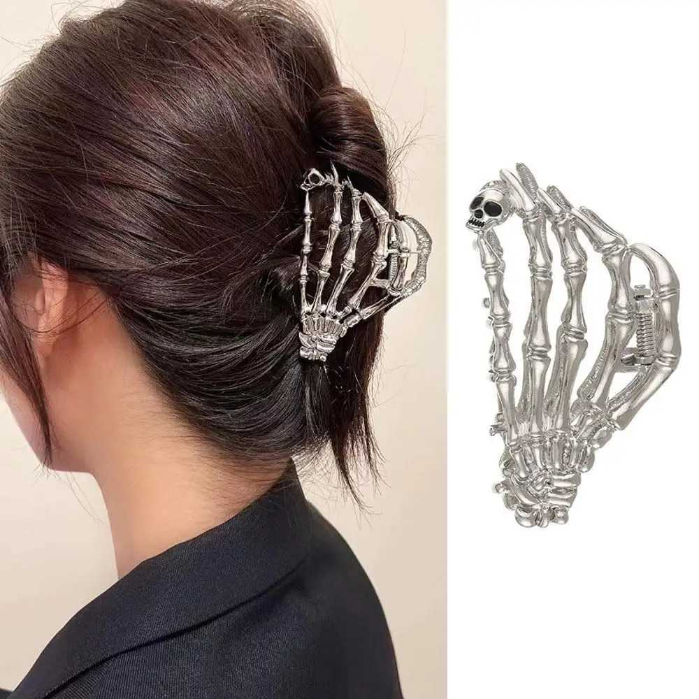 New Spider Web Metal Hair Crab Clip Alloy Halloween Hair Claw ClipT250425