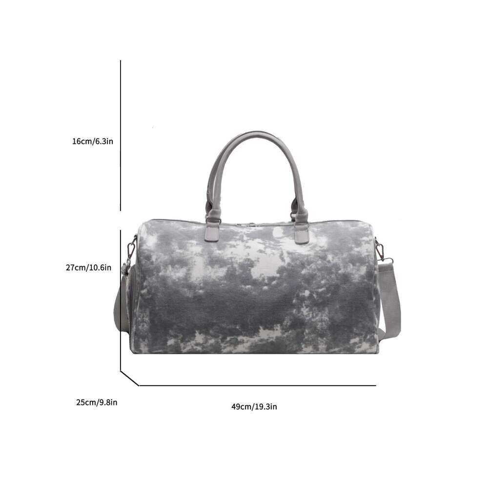 Designer Bag Fashion Canvas Tie-Dye Women's Travel Designer Boston Bag Large Capacity Shoulder Crossbody Bag With Shoe Compartment
