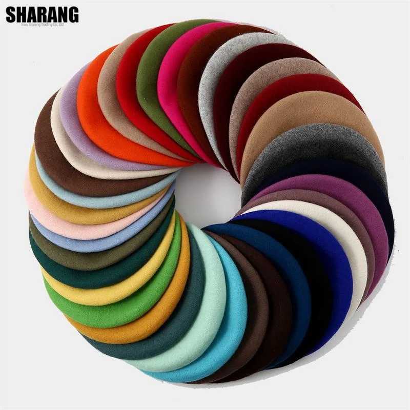 Korean Women Beret Hat Autumn Winter Fashion Casual Warm Wool Beanie Hat for Women Black Red Beige Pink Yellow Wine Red J251125