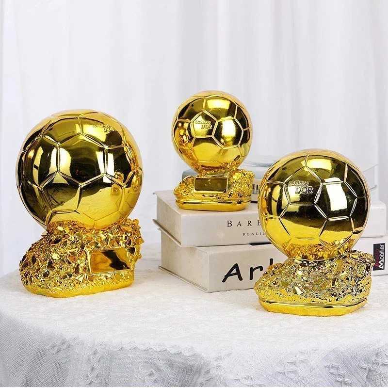 15/20/25cm Golden Ballon Football Excellent Player Award Competition Honor Reward Spherical Trophy Gift Home Decor accessoriesW251125