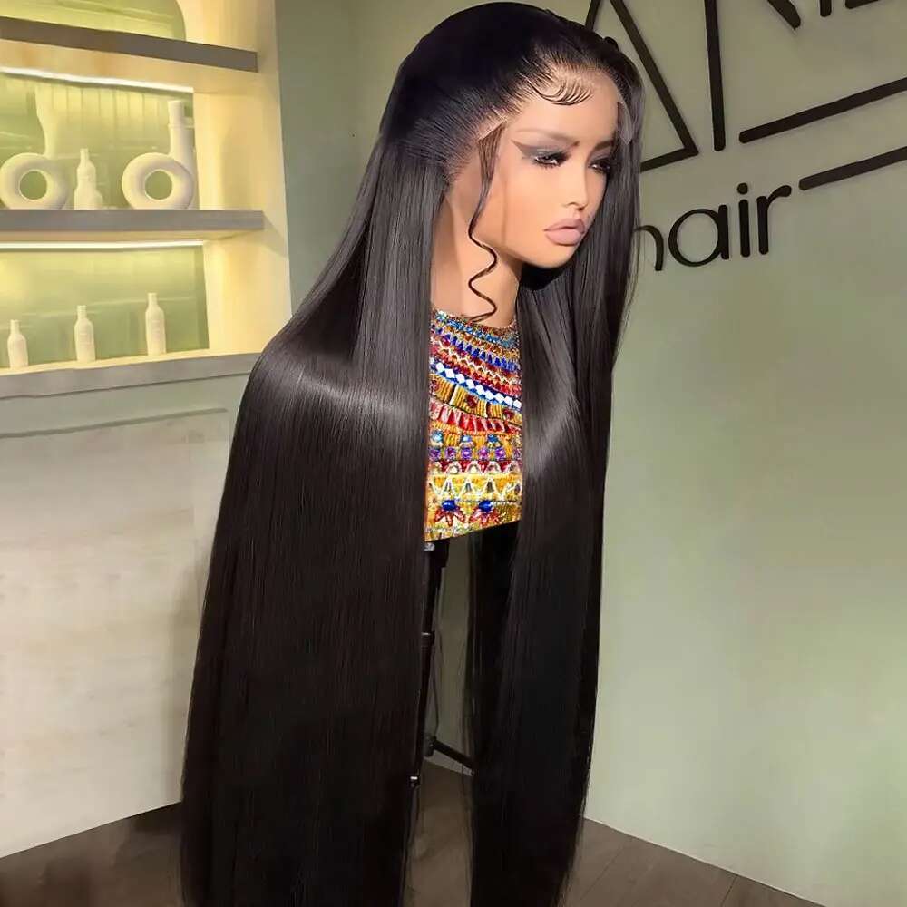250% 40Inch Front Wigs 13X6 HD Lace Frontal 13X4 Bone Straight Human Hair Wig Pre Plucked For Women