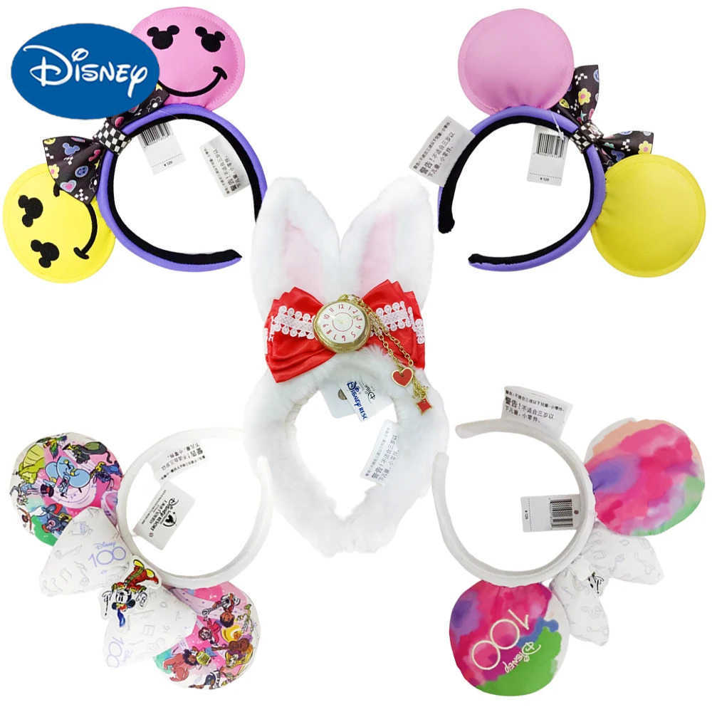Disney 2024 Disney 100th Special Moment Mickey Ear Headband Minnie Headband Role Playing Headband Disney Letter Headband Gift X250425