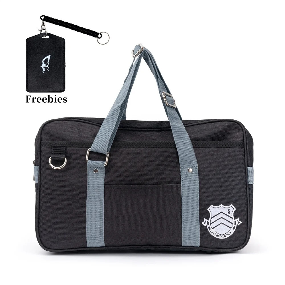 Game Amamiya Ren Joker Syujin High School Cospaly Student JK Uniform Shoulder Bag Travel Black Handbag Accessory 250417