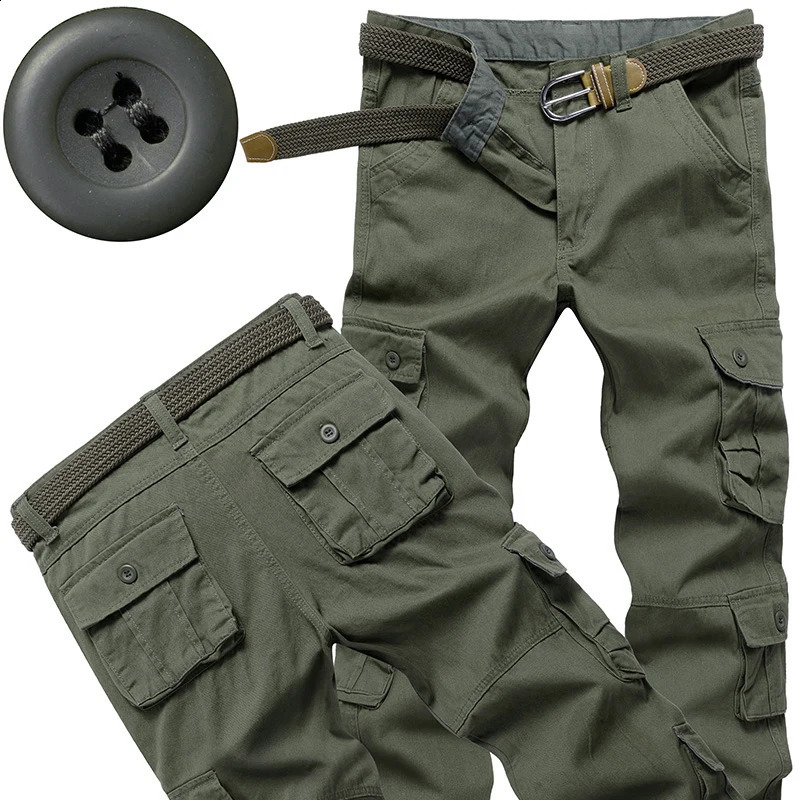 Mens tactical pants casual cargo pants outdoor sports workwear high-quality jogging pants hiking pants Korean sports pants 250422
