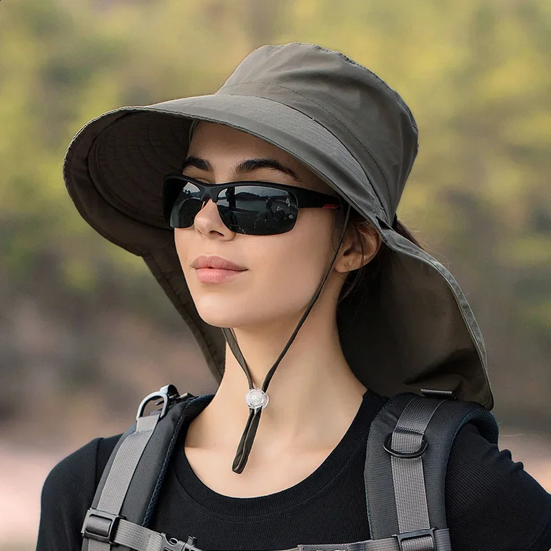 Large Brim Fisherman Hat Travel Sun Protection Outdoor Sun Hat European and American Summer Hat Womens Mountain Climbing 250424