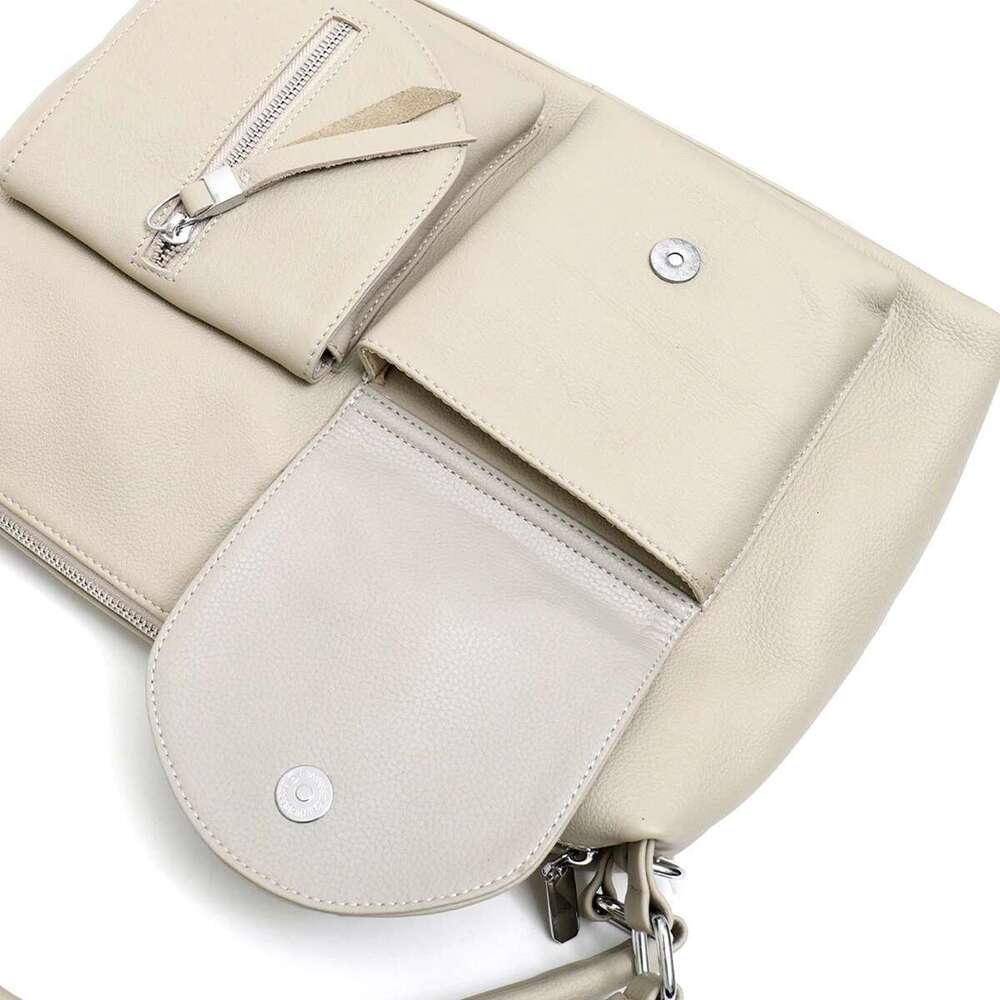 Women's Genuine Leather Shoulder Handbag Multi Pockets Large Capacity Functional Hobo Cross Body Bag Casual Daily Commute Purse