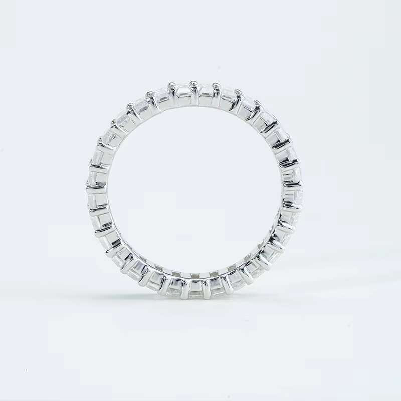 Starsgem S925 Sterling Silver 2x4mm Baguette Cut DEF VVS Moissanite Wedding Eternity Band