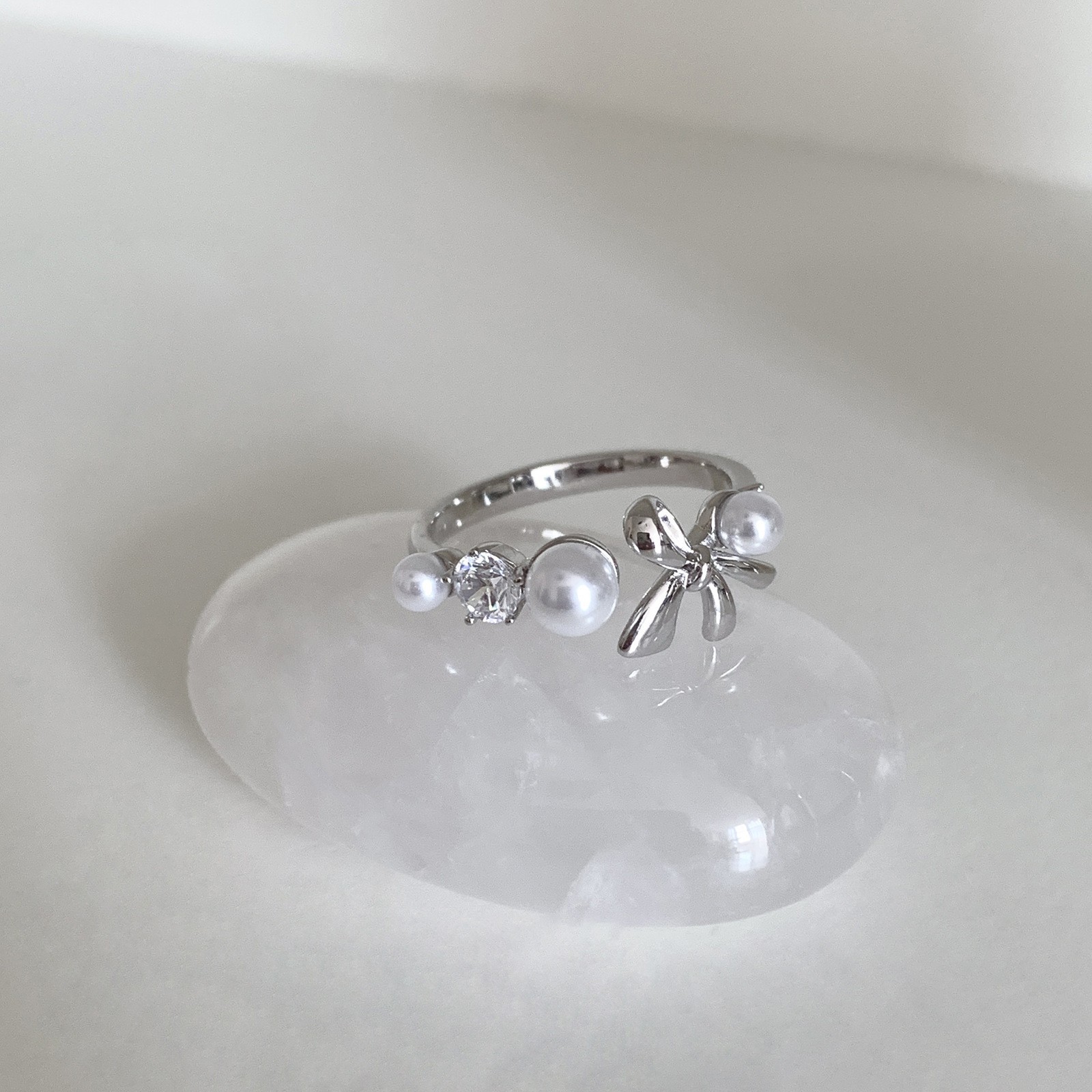 S925 sterling silver fresh and elegant lace ring for women light luxury style High quality gold designer diamond rings designer for women ring men lov - view 8
