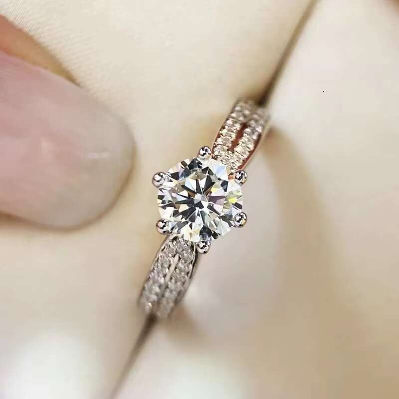 Luxury Ring Moissanite Engagement Ring Wedding Promise Solitaire Rings for Women