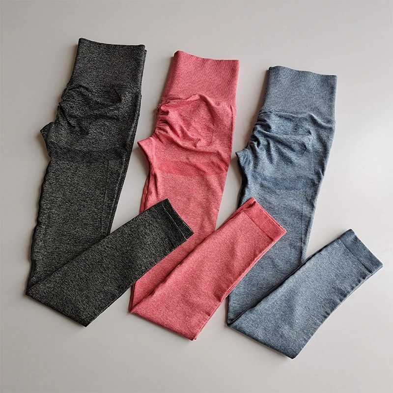 Womens seamless yoga pants gym clothing high waist exercise leg pushing slow jogging fitness leg exerciseC250425